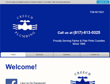 Tablet Screenshot of creechplumbing.com